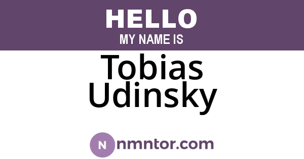 Tobias Udinsky