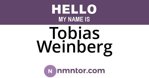 Tobias Weinberg