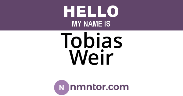 Tobias Weir