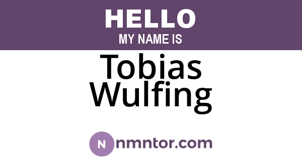 Tobias Wulfing