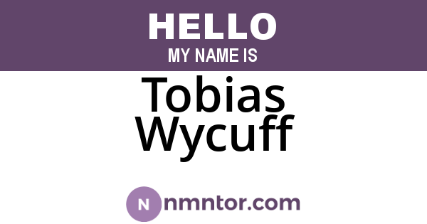 Tobias Wycuff