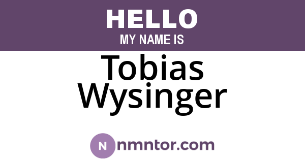 Tobias Wysinger