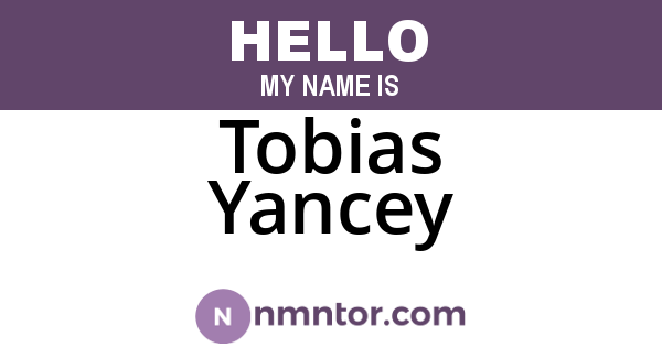 Tobias Yancey