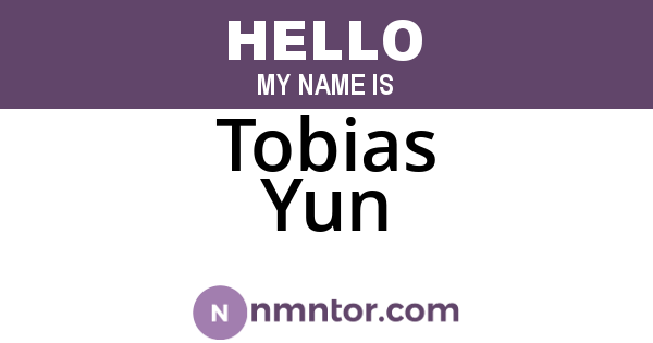 Tobias Yun