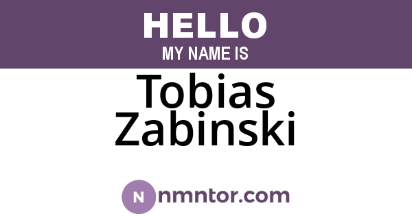 Tobias Zabinski