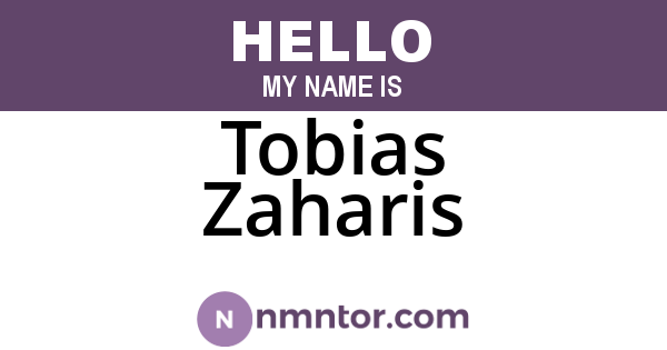 Tobias Zaharis