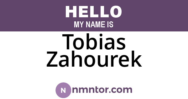 Tobias Zahourek
