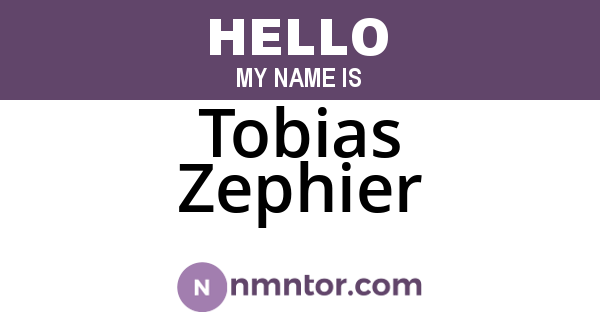 Tobias Zephier