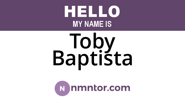 Toby Baptista