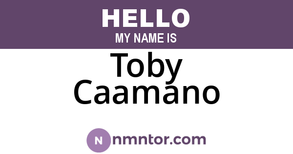 Toby Caamano