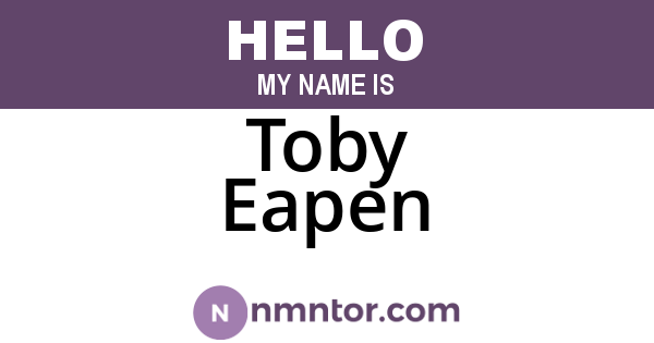 Toby Eapen