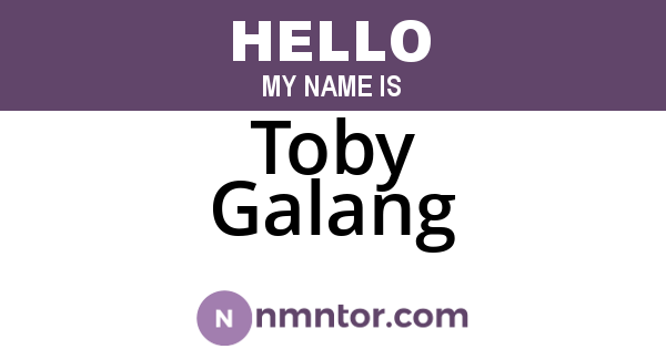 Toby Galang