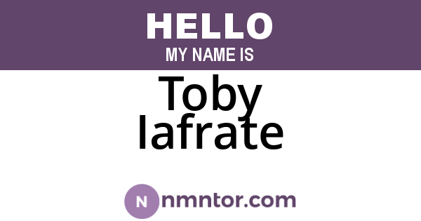 Toby Iafrate