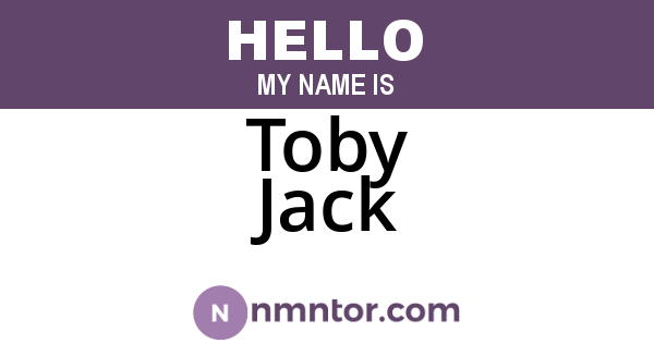 Toby Jack