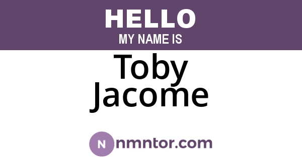 Toby Jacome