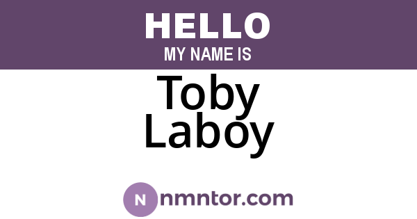 Toby Laboy