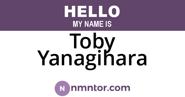 Toby Yanagihara