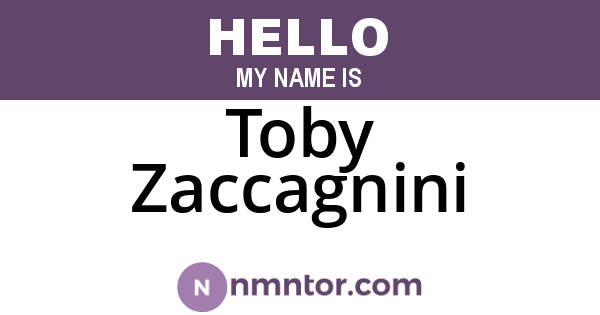 Toby Zaccagnini