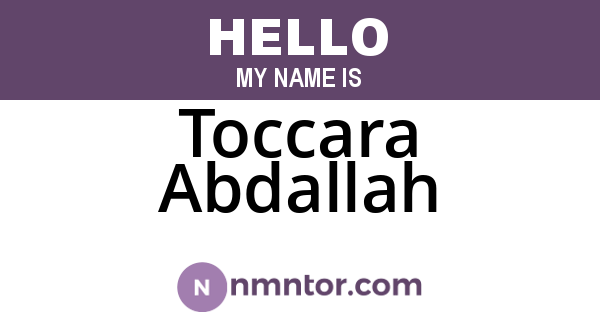 Toccara Abdallah