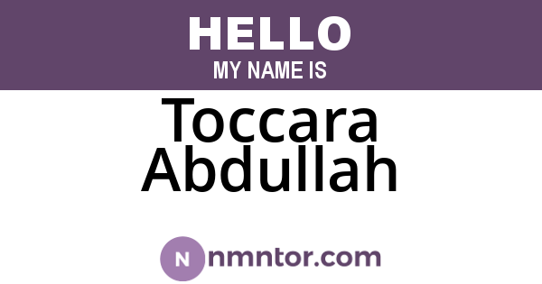 Toccara Abdullah
