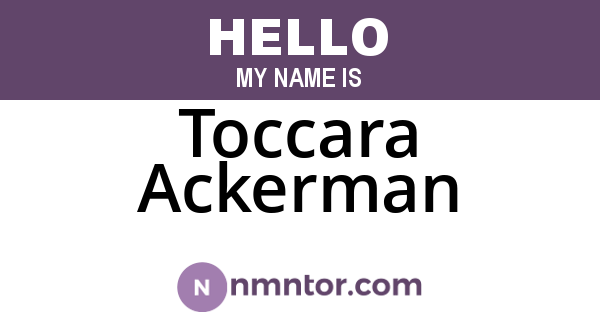 Toccara Ackerman