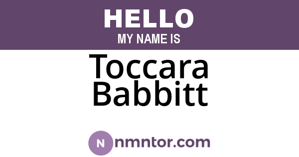 Toccara Babbitt