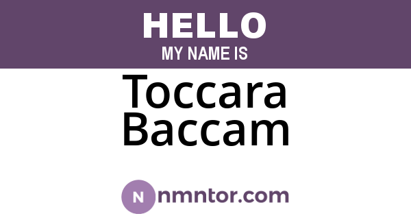 Toccara Baccam