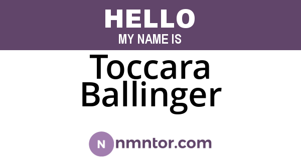 Toccara Ballinger