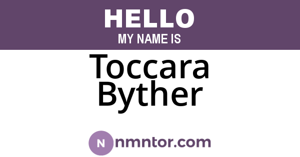 Toccara Byther