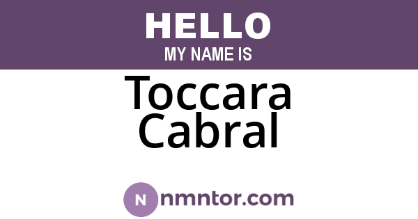 Toccara Cabral
