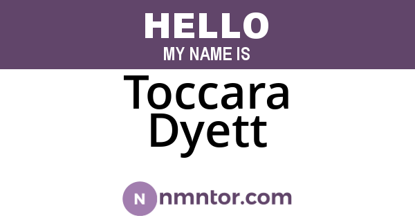 Toccara Dyett