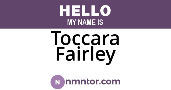 Toccara Fairley