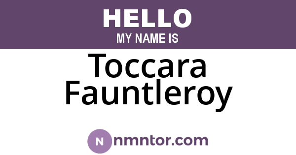 Toccara Fauntleroy