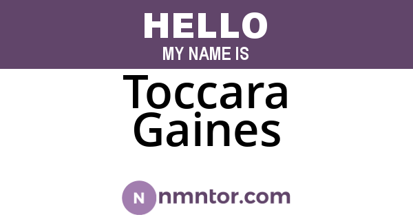 Toccara Gaines