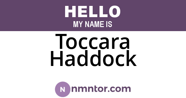Toccara Haddock