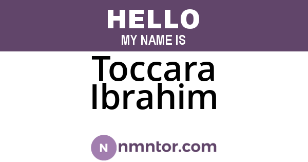 Toccara Ibrahim