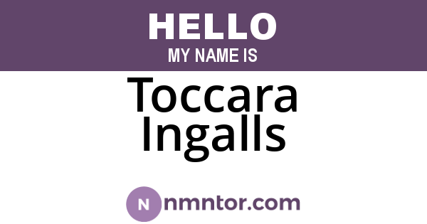 Toccara Ingalls