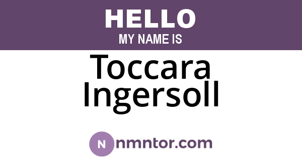 Toccara Ingersoll