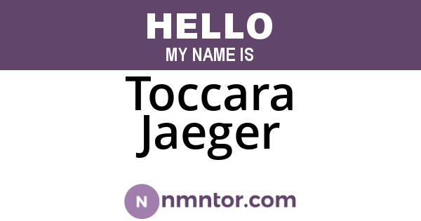 Toccara Jaeger