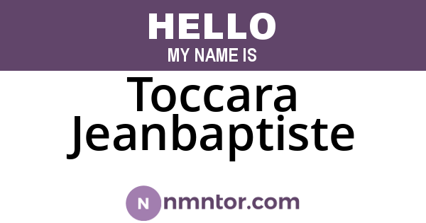 Toccara Jeanbaptiste