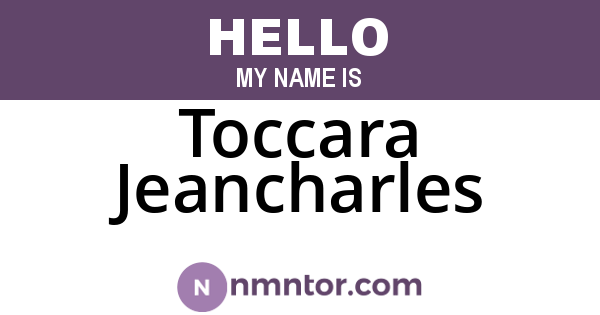 Toccara Jeancharles