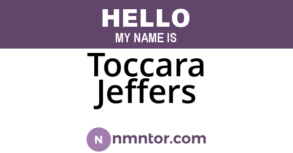 Toccara Jeffers