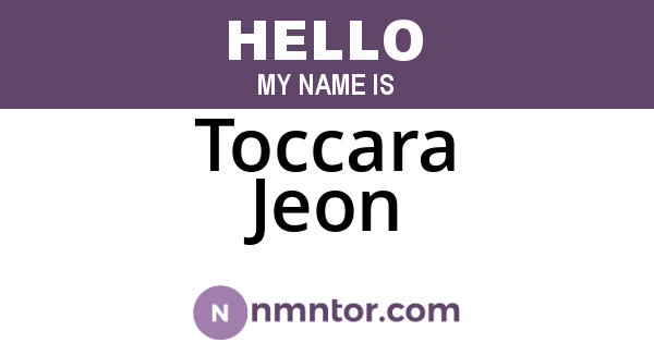 Toccara Jeon