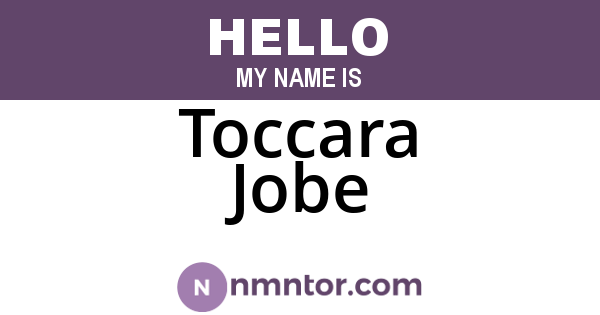 Toccara Jobe