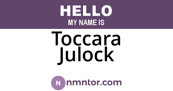 Toccara Julock