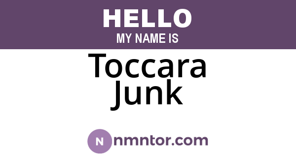 Toccara Junk