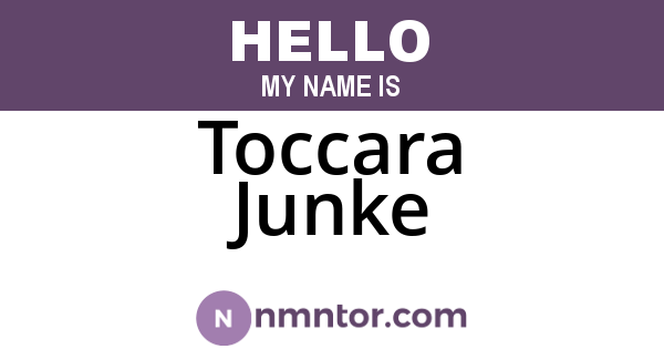 Toccara Junke