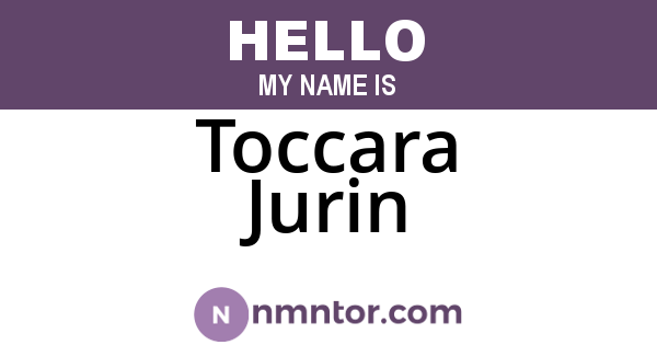 Toccara Jurin