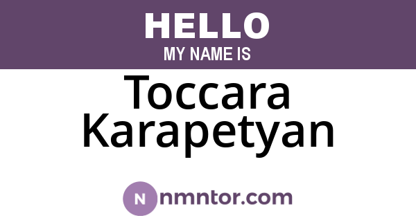 Toccara Karapetyan