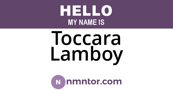 Toccara Lamboy